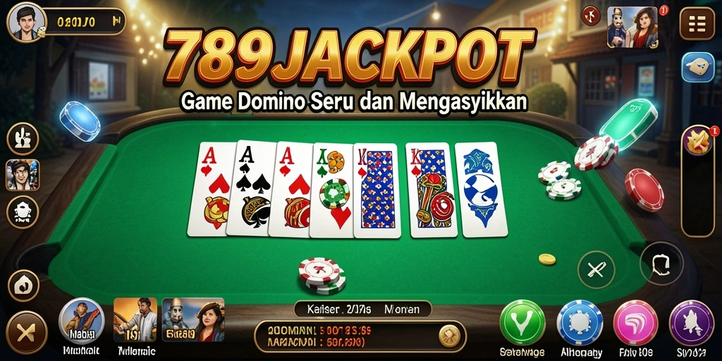 Tampilan gameplay seru di 789JACKPOT saat bermain domino.
