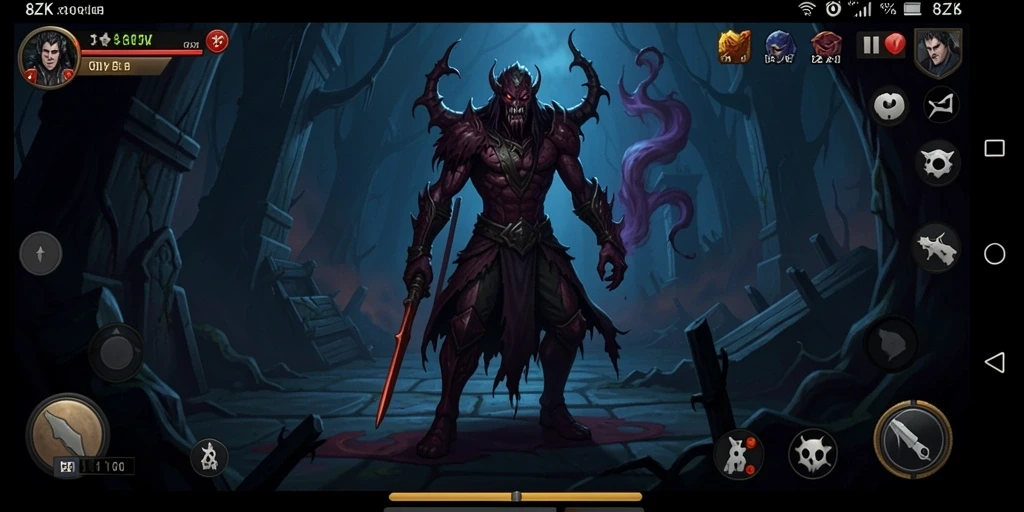 Tangkapan layar gameplay 8ZK menunjukkan suasana horor yang mencekam.