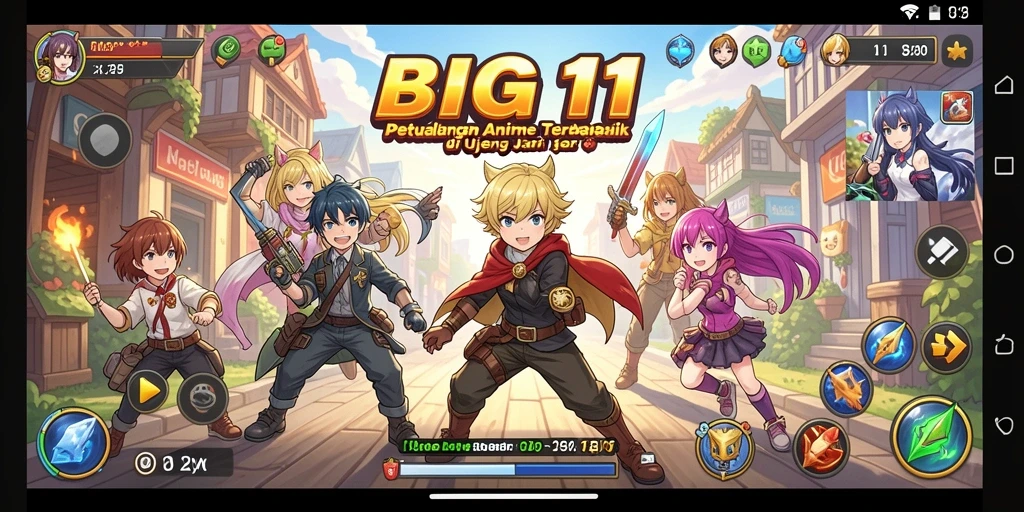 Tampilan gameplay BIG11 yang memukau dengan karakter Anime favorit.