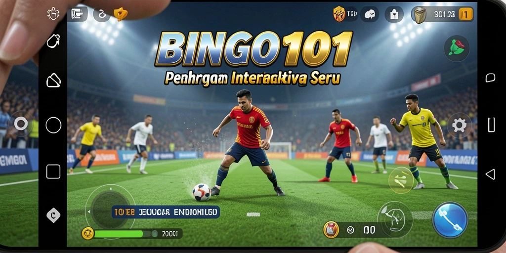 Tampilan gameplay seru dari BINGO101 dengan grafis olahraga yang menawan.