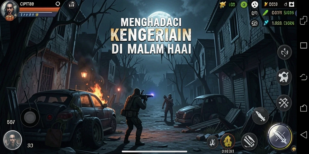 Tangkapan layar gameplay menampilkan suasana mencekam dan desain karakter menakutkan.