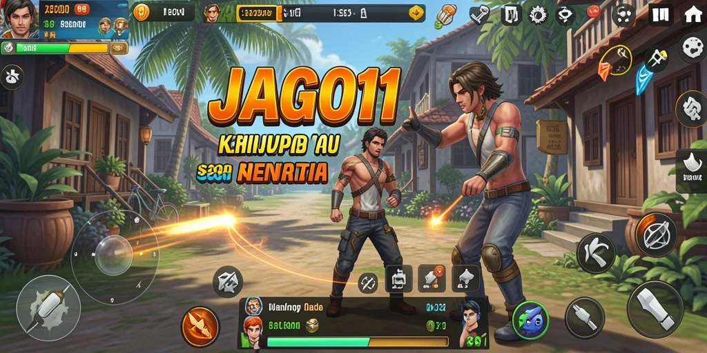 Tangkapan layar utama <strong>JAGO11</strong> menampilkan gameplay simulasi kehidupan yang menarik dan interaktif.