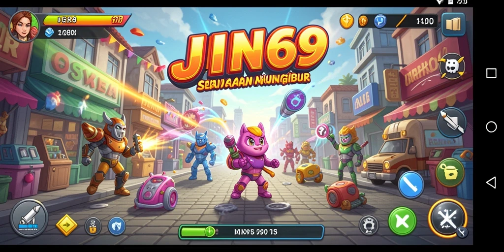 Tangkapan layar utama JIN69 menampilkan gameplay Arcade yang seru dan penuh tantangan.