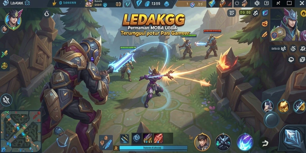 Tampilan gameplay seru dan karakter unik di LEDAKGG.