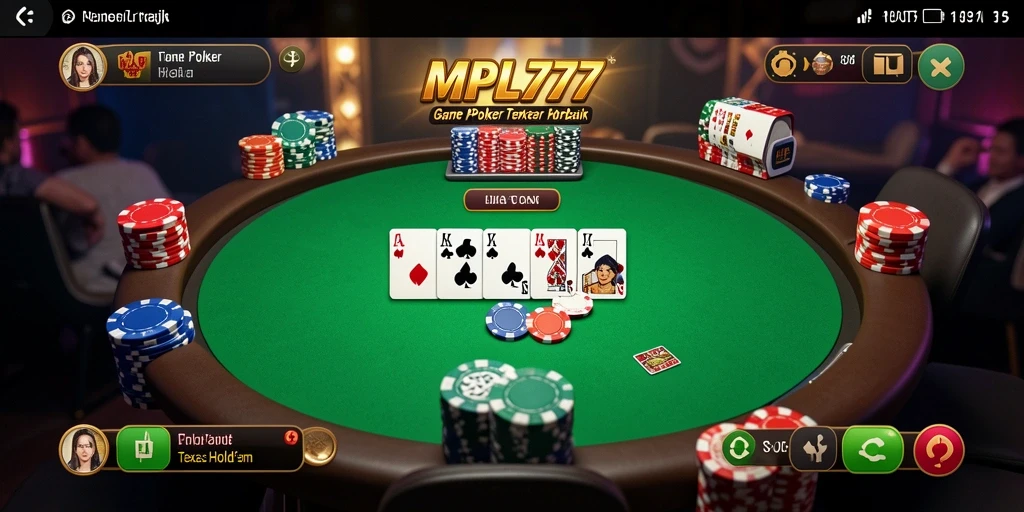 Screenshot gameplay MPL777 menampilkan momen mendebarkan permainan Poker.