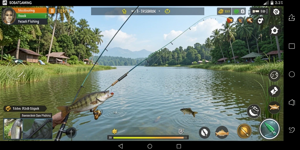 Gameplay seru memancing di SOBATGAMING dengan berbagai jenis ikan.