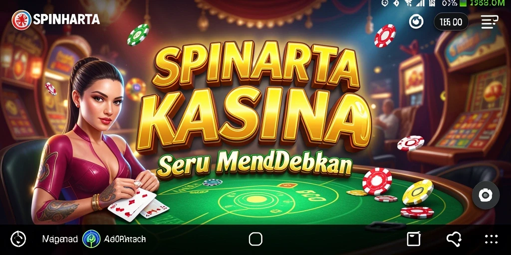 Tampilan gameplay SPINHARTA dengan berbagai pilihan permainan Kasino.