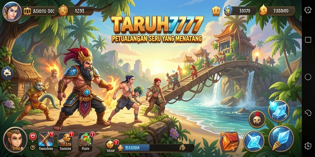 Tampilan gameplay TARUH777 yang mendebarkan di dunia penuh petualangan.