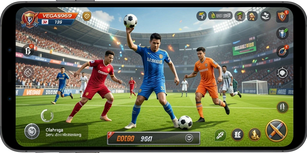 Tampilan gameplay seru dari VEGAS969 dengan aksi olahraga yang mendebarkan.