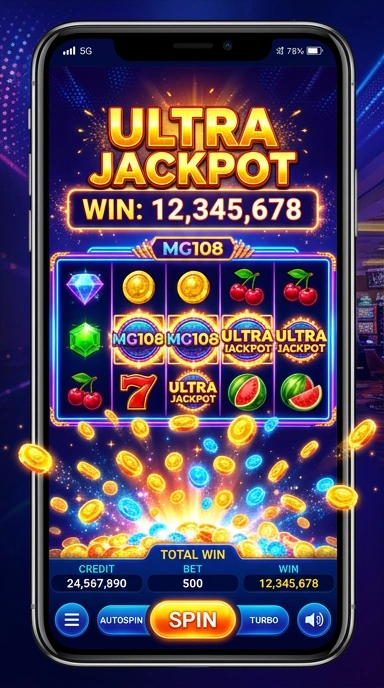 Tampilan aplikasi mg108 yang sederhana dan intuitif.